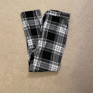 Free People High Waisted Plaid Skinny Pants